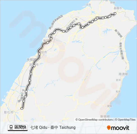 區間快 Train Line Map