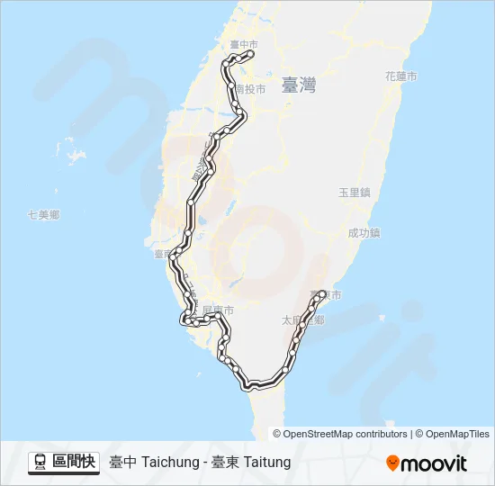 區間快 Train Line Map