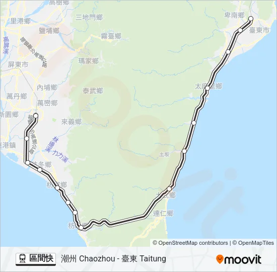 區間快 Train Line Map