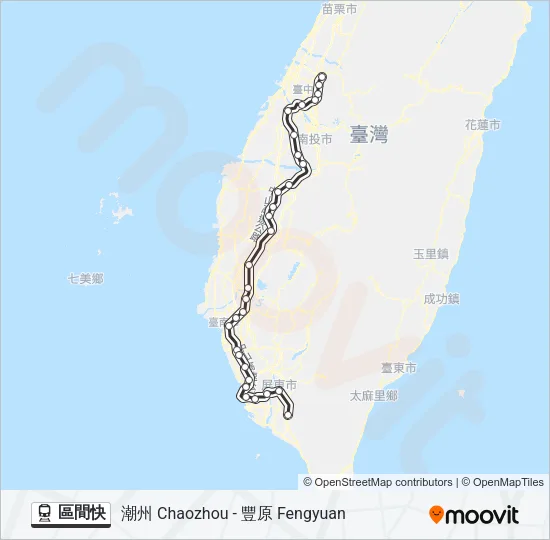 區間快 Train Line Map