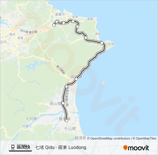 區間快 Train Line Map