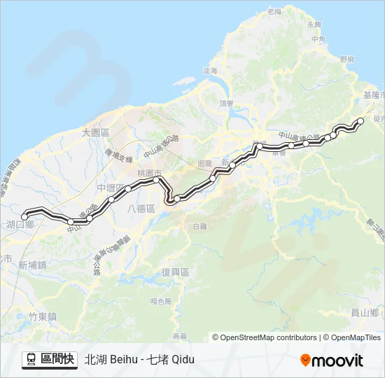 區間快 Train Line Map