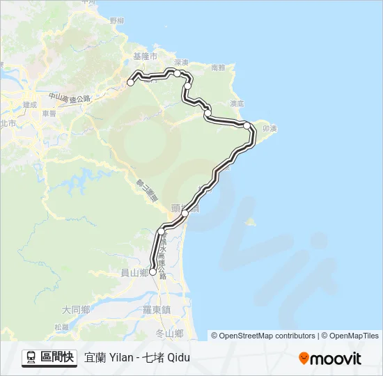 區間快 Train Line Map