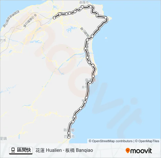 區間快 Train Line Map