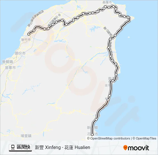 區間快 Train Line Map