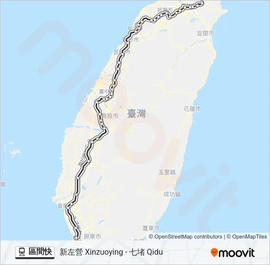 區間快 Train Line Map