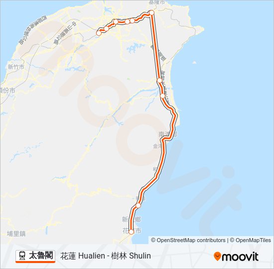 太魯閣 train Line Map