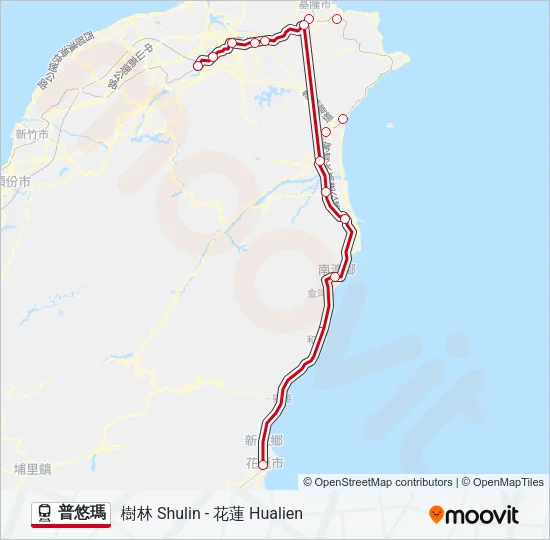 普悠瑪 Train Line Map