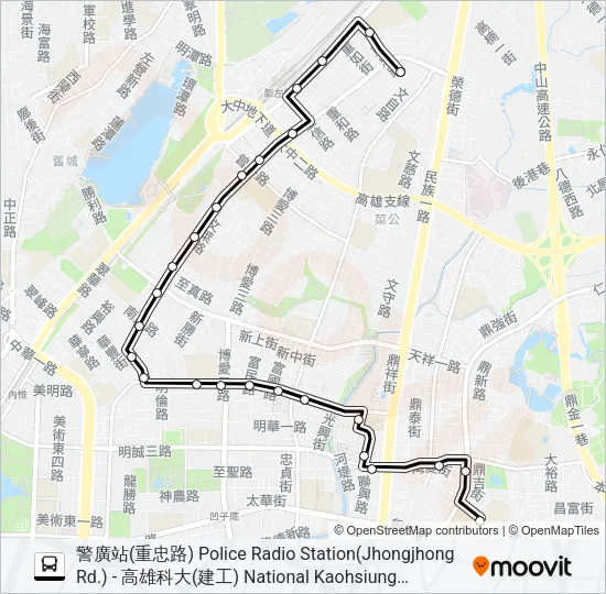 16A Bus Line Map