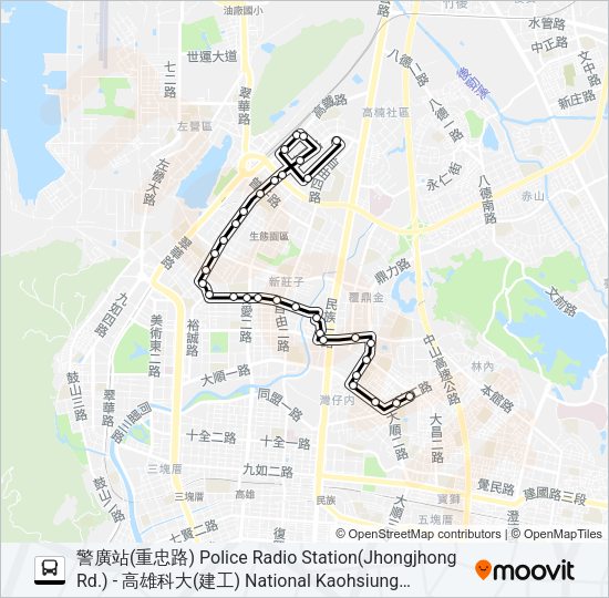 巴士16A的線路圖