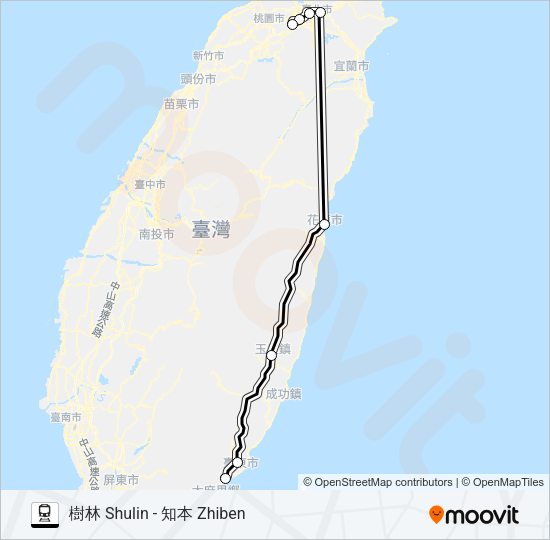 火車自強(3000)的線路圖