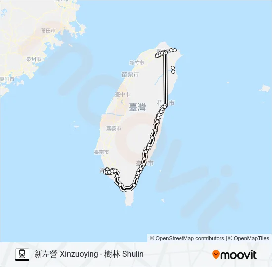 自強(3000) Train Line Map
