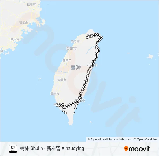 自強(3000) Train Line Map