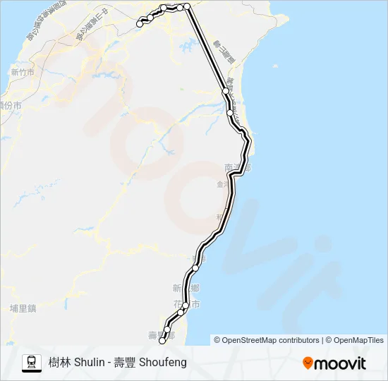 自強(3000) Train Line Map