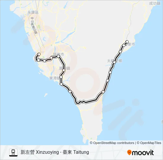自強(3000) Train Line Map