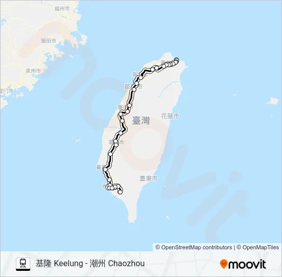 自強(3000) Train Line Map