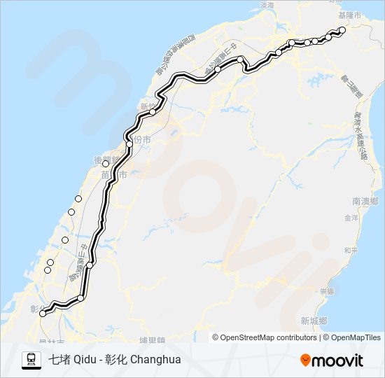 自強(3000) train Line Map