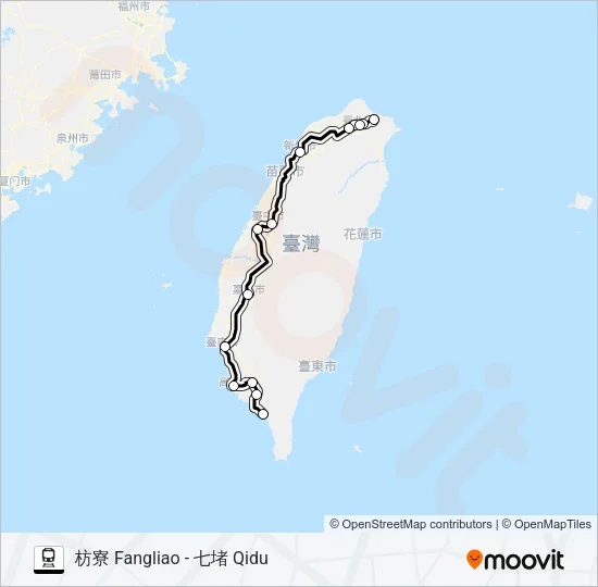 自強(3000) Train Line Map