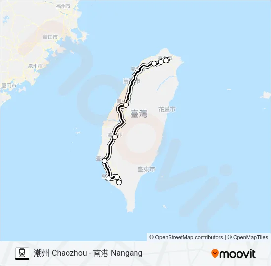 自強(3000) Train Line Map