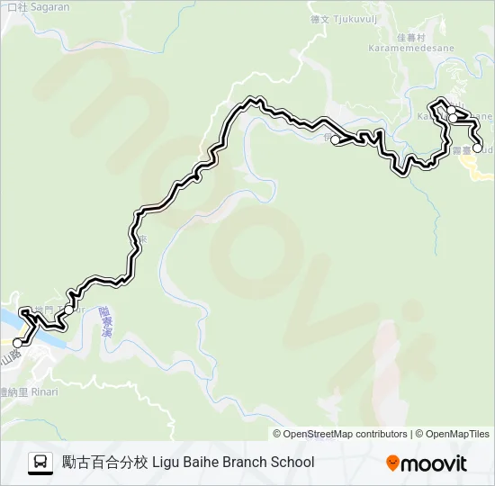 幸福霧臺1路 Bus Line Map