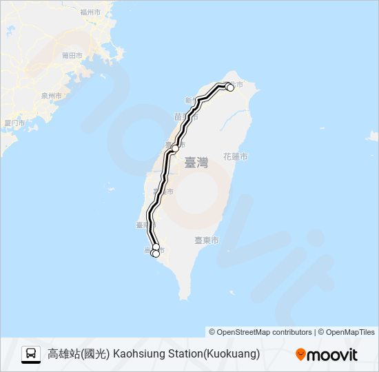 1838B bus Line Map