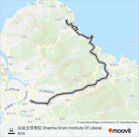 1815E Bus Line Map