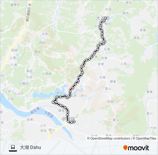 巴士5655的線路圖