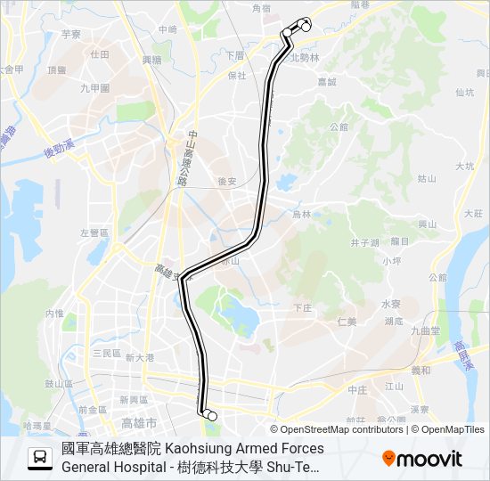 巴士E09(假日行駛)的線路圖