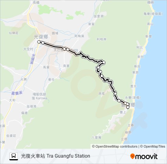 1125 bus Line Map