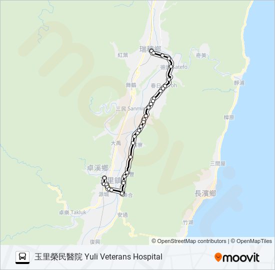 1135A bus Line Map
