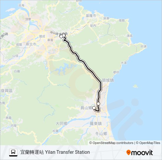 巴士1878B的線路圖