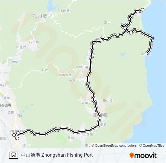 幸福滿州1路 bus Line Map