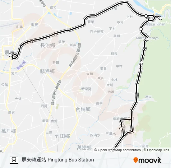 巴士603A的線路圖