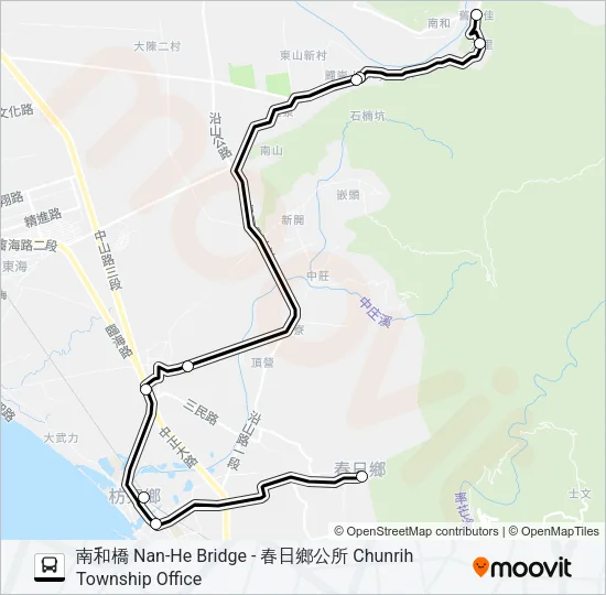 幸福春日1路 Bus Line Map