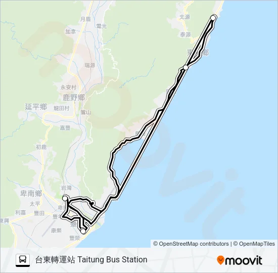 巴士8101B的線路圖