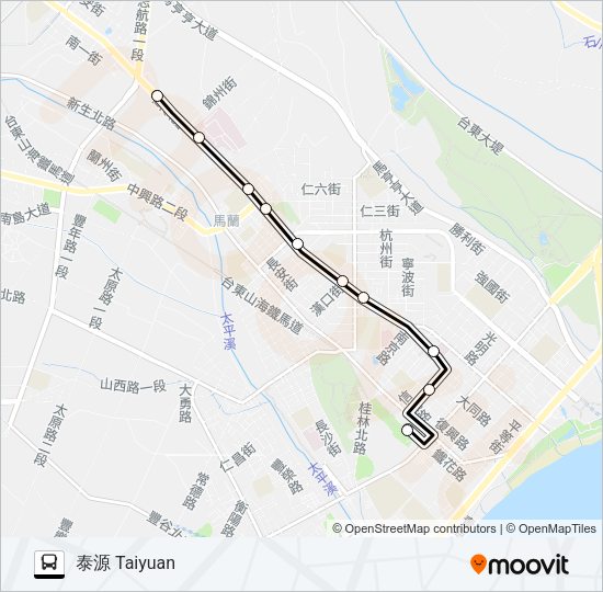巴士8109的線路圖