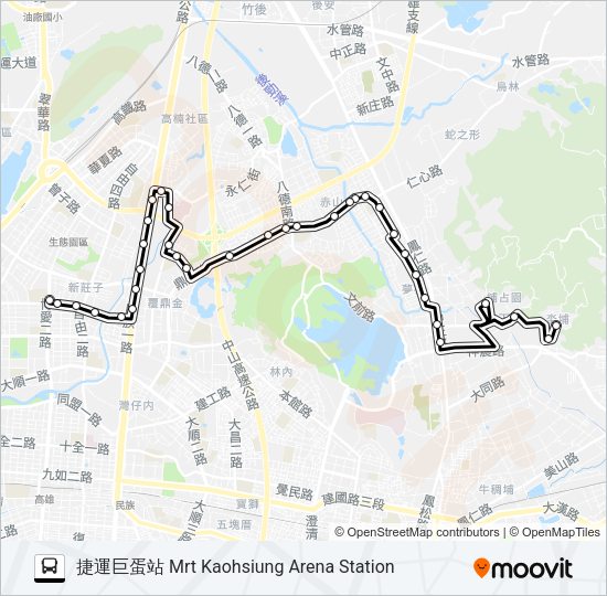 巴士24(假日停駛)的線路圖
