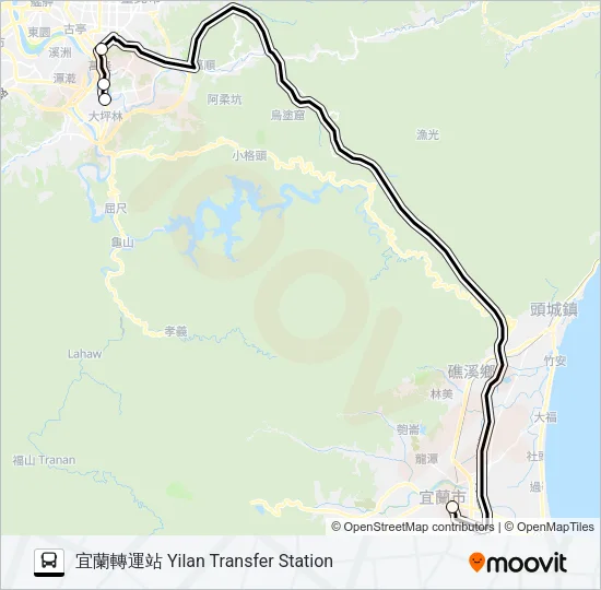 1665A Bus Line Map