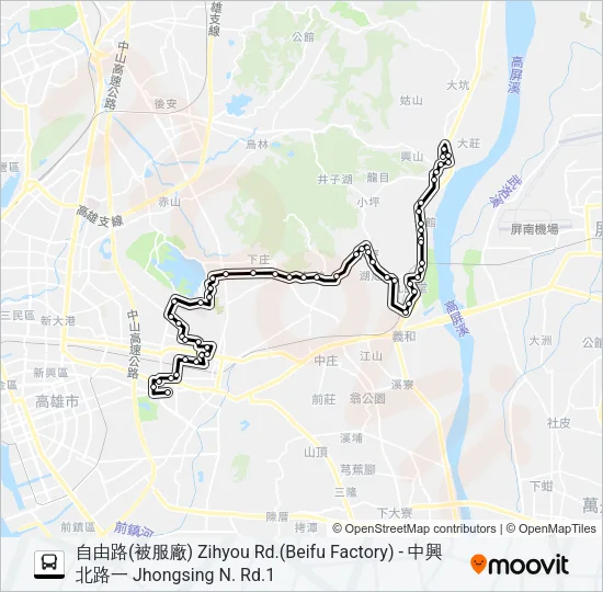 橘7A(延駛中興北路一) Bus Line Map