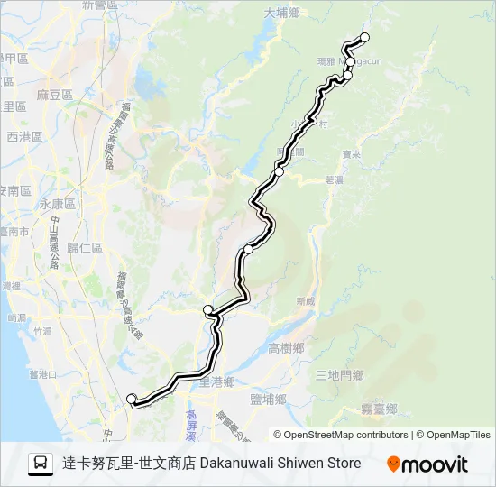T523(每週一、三、五預約) Bus Line Map