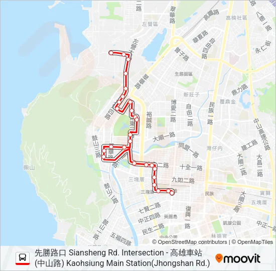 紅25繞公車式小黃 Bus Line Map