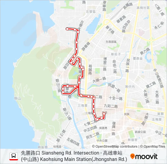 紅25繞公車式小黃 Bus Line Map