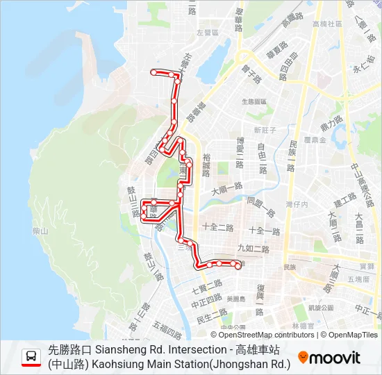 紅25公車式小黃 Bus Line Map