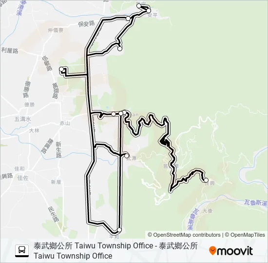 幸福泰武1路  Line Map