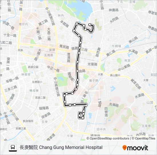 橘12(白天延駛澄清湖) Bus Line Map