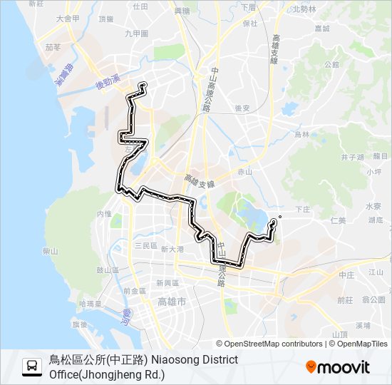 巴士217A的線路圖