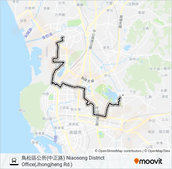 巴士217A的線路圖