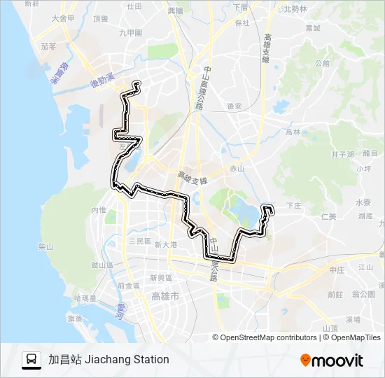 巴士217A的線路圖
