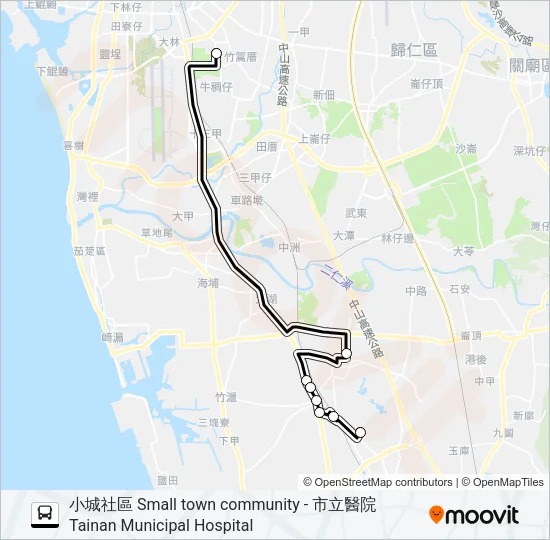 T606A(每週一、三、五發車) Bus Line Map