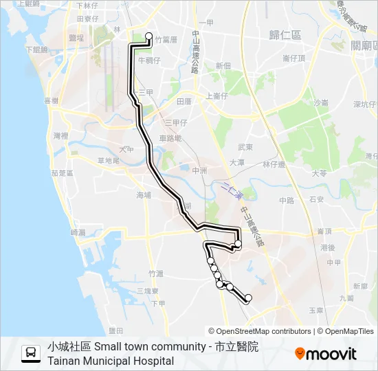 T606A(每週一、三、五發車) Bus Line Map